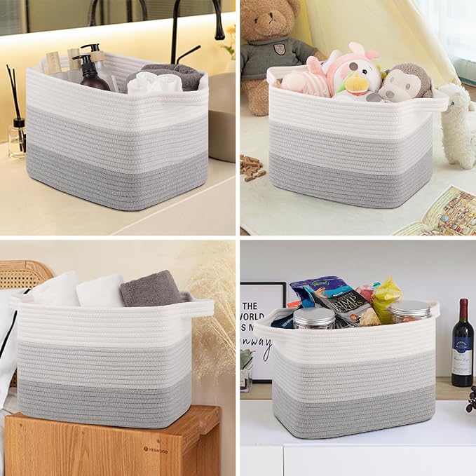 OIASKET Storage Baskets for Organizing, Woven Baskets for Shelves, Rectangle - Image 5