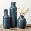 Ceramic Blue Vase Set of 3 by CWFutwell