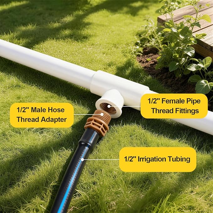 PVC to Drip Irrigation Adapter, 1/2" PVC Male Pipe Thread x 1/2" Drip - Image 5
