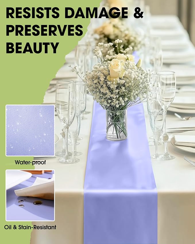 Pureegg Lilac Plastic Table Runners - Image 3