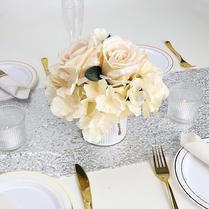 Champagne Flower Table Centerpieces - Image 7