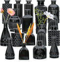 Glass Bud Vase Set of 18, Glass Black Vintage Vases by Brajttt