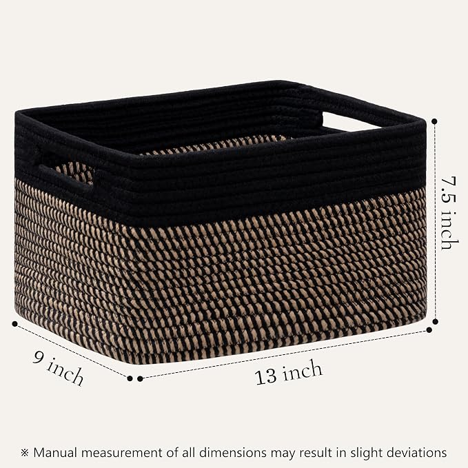 4 Pack Storage Baskets for Organizing, Woven Baskets for Shelves - Image 2