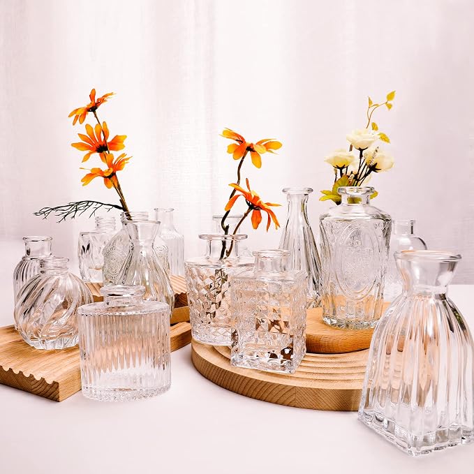 Arme Glass Bud vases in Bulk，Small Glass Flower Vase - Image 7