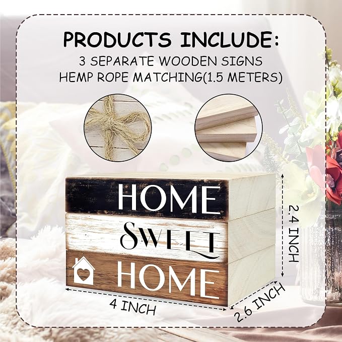 Mini Decorative Books For Home Decor, Small Wood Book Stack For Table Decor - Image 6