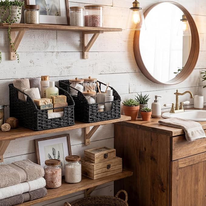 StorageWorks Pantry Organizers and Storage, Handwoven Pantry Baskets - Image 7