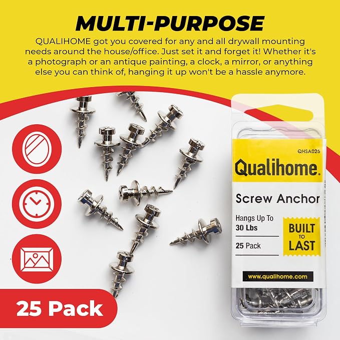 Double-Headed Wall Screw Anchors Picture Hooks - Image 2