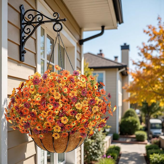 Alupssuc 24 Bundles Artificial Fall Flowers, UV Resistant Faux Mums Porch | - Image 5