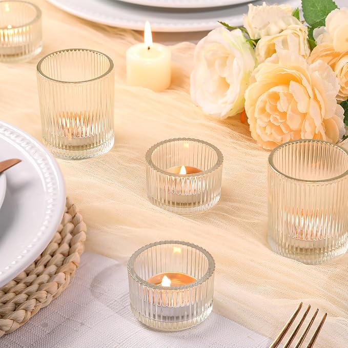 NITIME 10pcs Assorted Clear Votive Candle Holders - Image 3