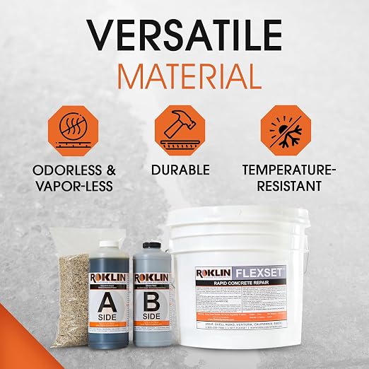 Roklin Systems Inc. FlexSet Rapid Concrete Repair Kit - Image 5