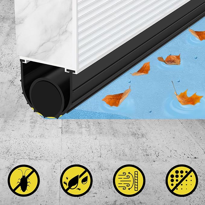 Garage Door Weather Stripping Bottom Seal 12 FT T-End, 3 3/4 Inch Width - Image 5