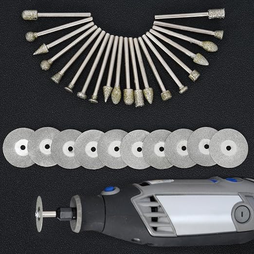32Pcs Diamond Grinding Bits for Dremel, Grinding Cutting Wheel | 1/8”Shank for - Image 8