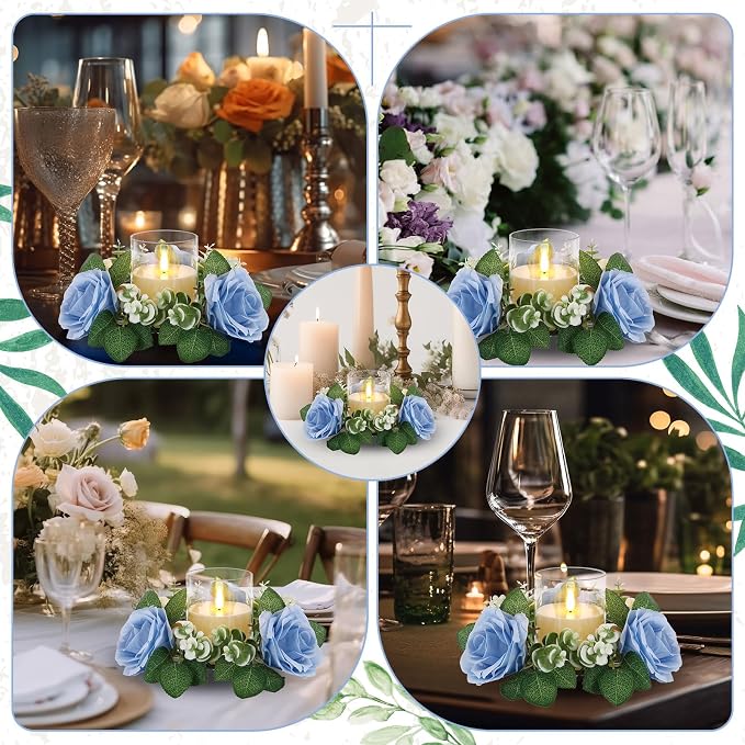 Yunlly 12 Pcs Rose Candle Rings - Image 7