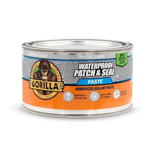 Gorilla Waterproof Patch & Seal Rubberized Sealant Paste, 12.8 Ounce Can by Gorilla