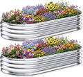 Galvanized Raised Garden Bed Outdoor, Easy Assemble Large Oval Plant Container by Tegarbed