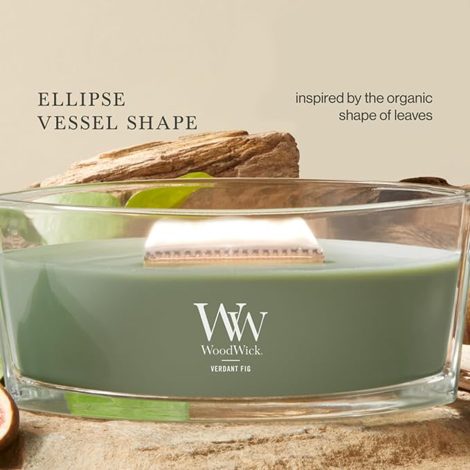 Woodwick Verdant Fig Ellipse Candle - Image 4