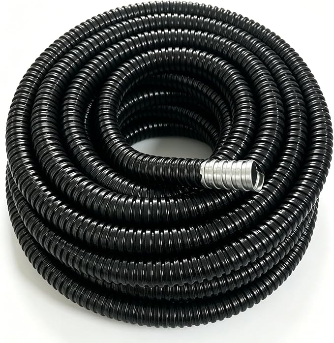 50ft1/2in Flexible Electrical Conduit, PVC-Coated Liquid-Tight, Galvanized by Unknown