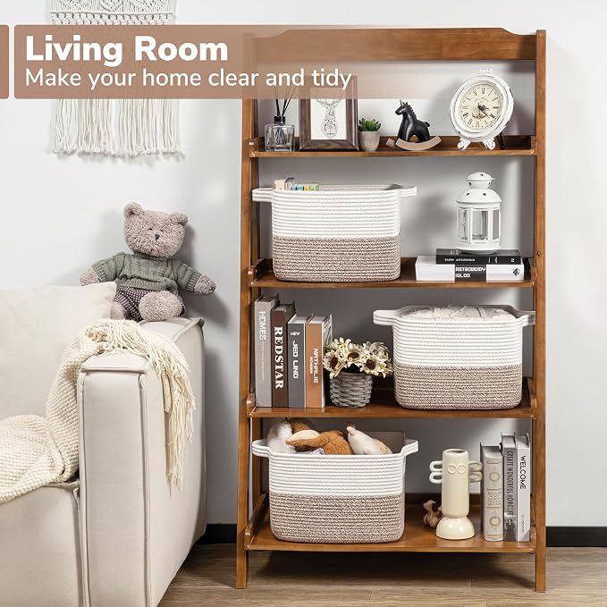Goodpick Woven Storage Basket for Shelves, Cotton Rope Baskets for Toys - Image 2