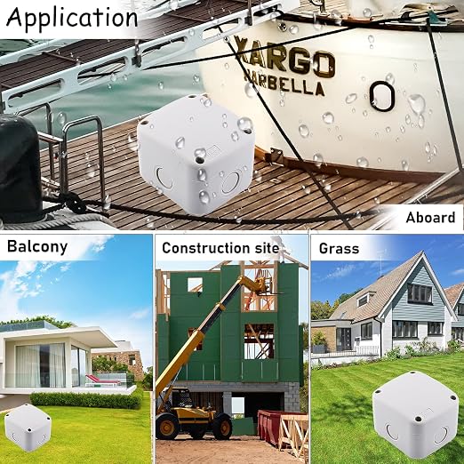 White ABS Project Box, IP66 Weatherproof PVC Plastic Enclosure Box | 3.3 x 2.8 - Image 2