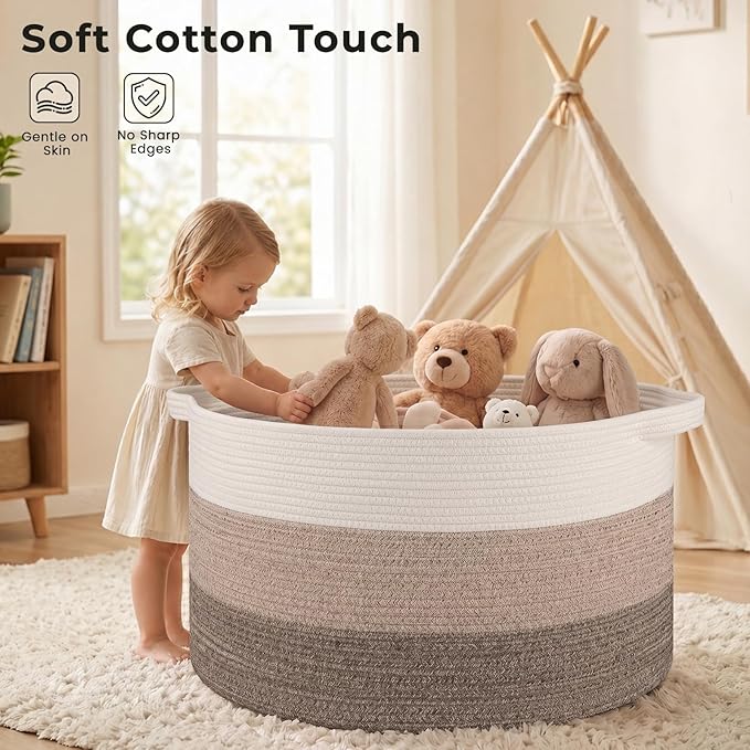 OIAHOMY 90L Extra Large Blanket Basket - Image 5