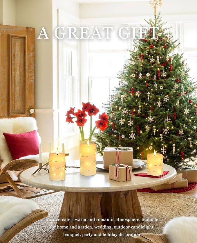Flameless Candles With Remote, Battery Operated Candles LED Candles with string - Image 4