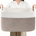 96L Laundry Basket with Handles, Extra Blanket Basket, Living Room by HZFTJOY