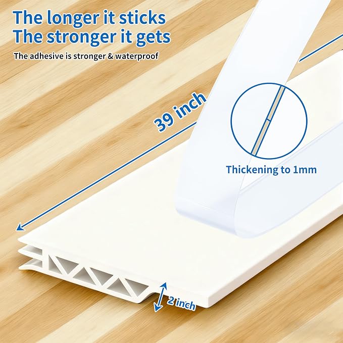 2 Pack Door Draft Stopper Sheets, Door Sweep - Image 2