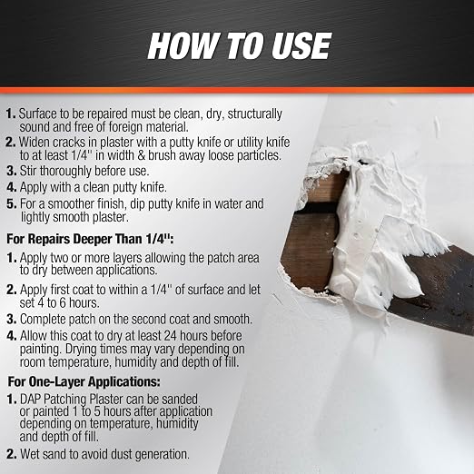 DAP Patching Plaster, 32 Oz - Image 3