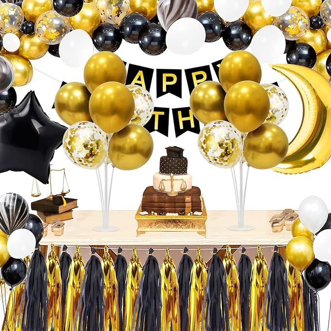 ZJDHPTY Gold Birthday Decorations, 4 Set Balloon Stand - Image 4