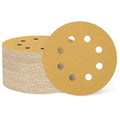 HARFINGTON 200Pcs 5Inch Sanding Discs 150Grit Yellow Aluminum Oxide 8 Hole | by HARFINGTON