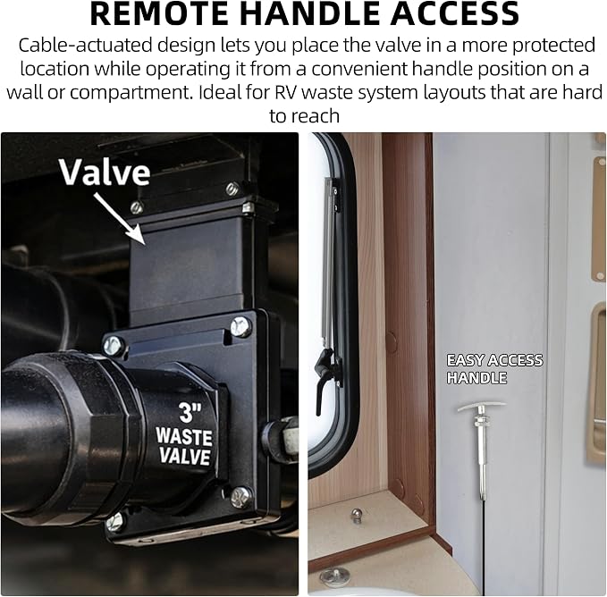 TonGass 3 Inch RV Waste Valve - Image 3