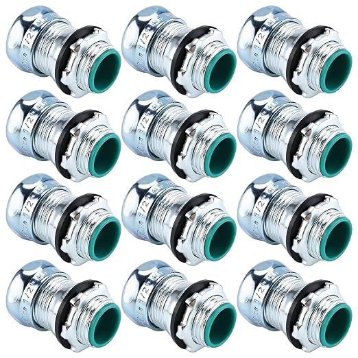 1/2 Inch EMT Raintight Compression Connector, Zinc Plated Steel Electrical by Patioer