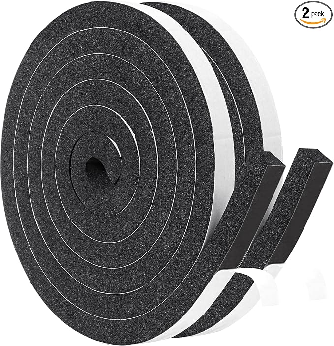 Yotache Window Insulation Weather Stripping 1/2" x1/2", Total 13 Ft | Closed by yotache
