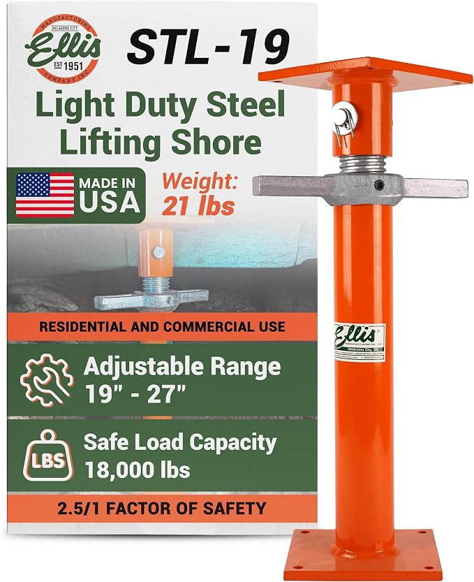 Ellis Manufacturing Light-Duty Steel, Construction Jack Post, Floor Leveling by Ellis