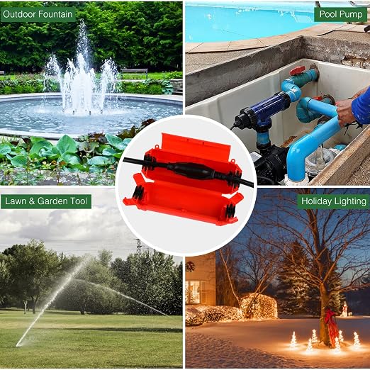 3 Pack Outdoor Extension Cord Waterproof Cover, - Image 8