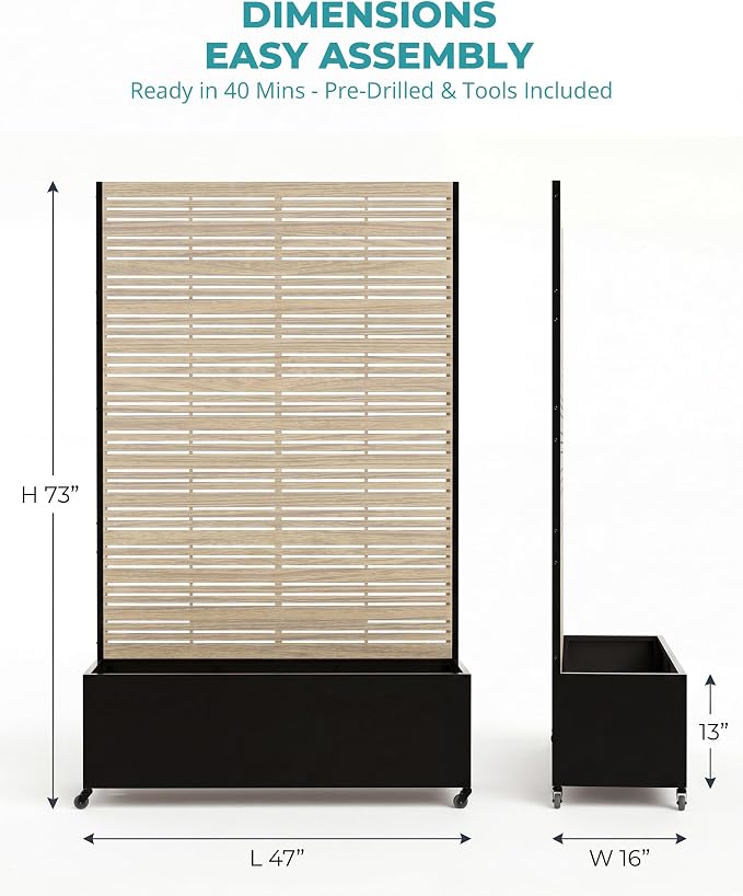 73" Metal Privacy Planter Box - Image 6