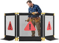 120" x 45" Heavy-Duty 3 Section Debris Containment Mesh Barrier, Stump Grinding by Unknown