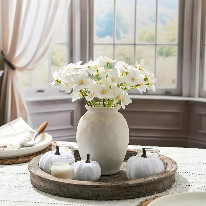 5.94" Ceramic Vase for Home Decor, Decorative Terracotta Farmhouse Rustic Vases - Image 5