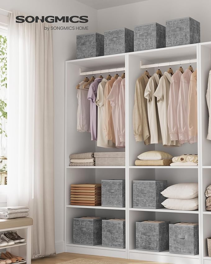 SONGMICS Storage Cubes, 11-Inch Foldable Closet Organizers | Non-Woven Fabric - Image 2