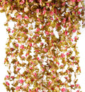 6Pcs x 8.2FT Artificial Flower Garland Rose Vine, Champagne Pink Flower | by PONKING