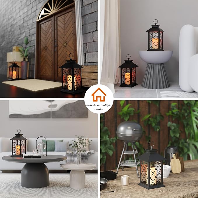 13.4" Lanterns Decorative Indoor, Diamond-shaped Outdoor Lanterns, Waterproof - Image 6
