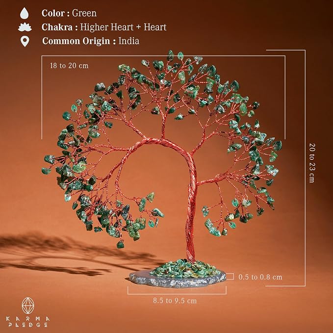 Green Aventurine Crystal Tree of Life, 7 Chakra Healing Crystals Trees - Image 4