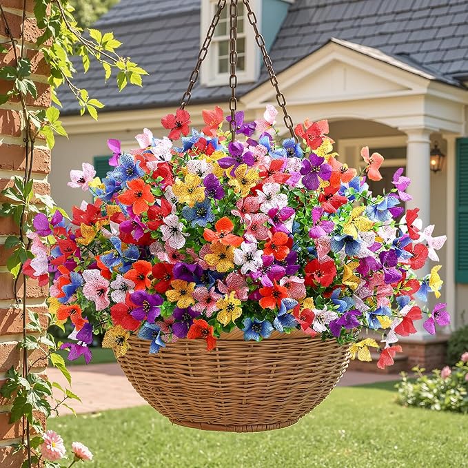 SHareconn 20 Bundles Artificial Flowers UV Resistant Outdoor Decor | Realistic - Image 6