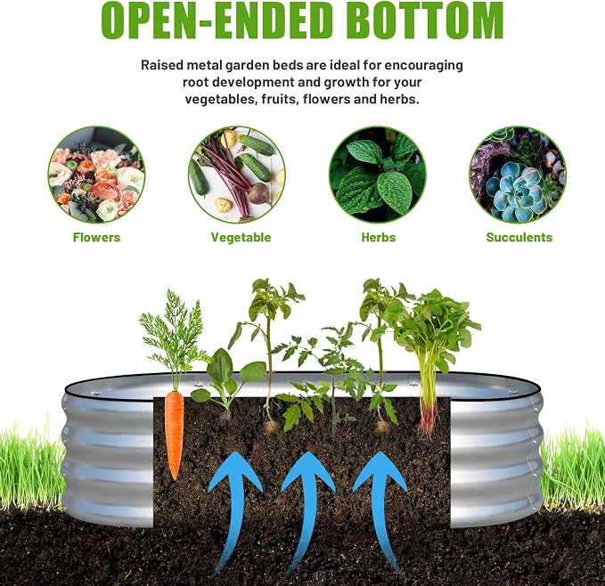 Galvanized Raised Garden Bed Outdoor - Image 8