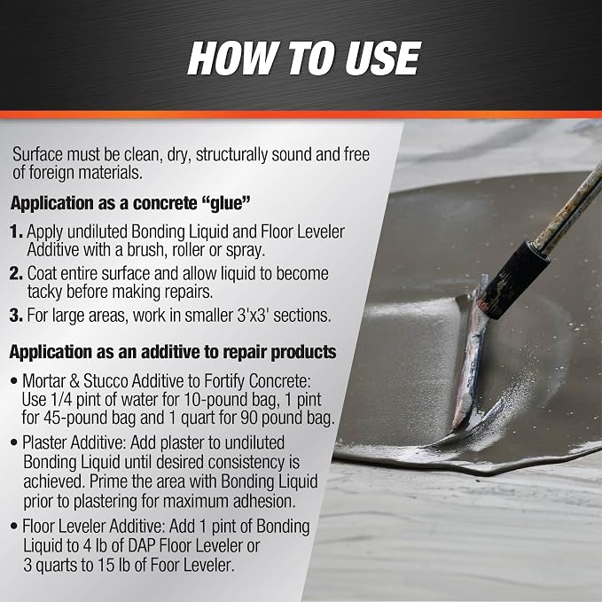 DAP Bonding Liquid & Floor Leveler Additive, 1 Gal - Image 3