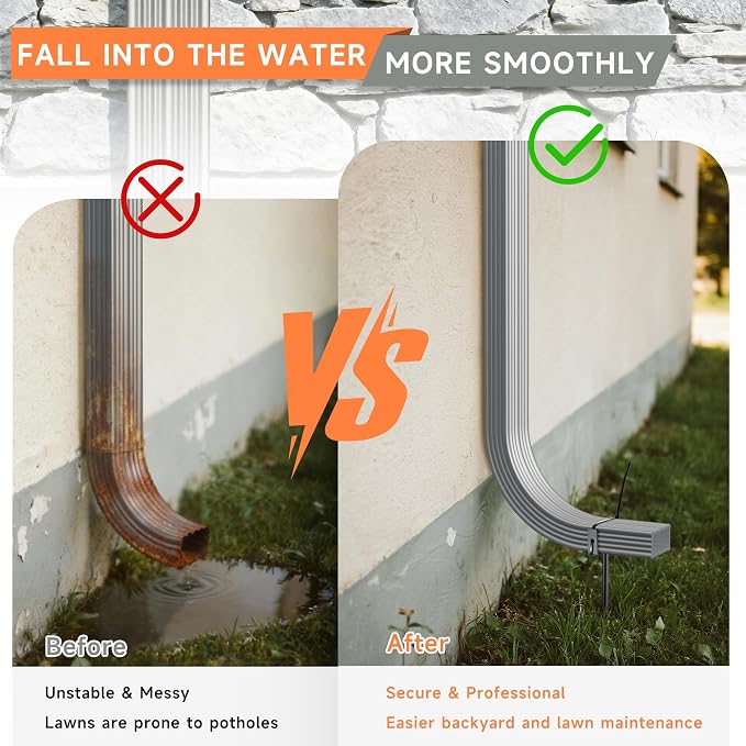 Black Rainwater Downspout Bracket - Image 6