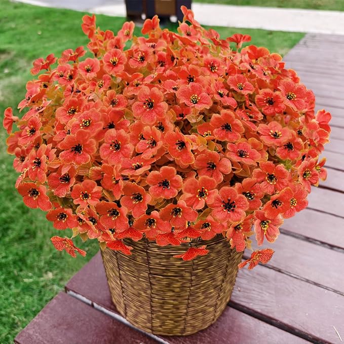 Artificial Mums for Outdoor Fall Decor Flowers, 12 Bundles Fall Decorations for - Image 6