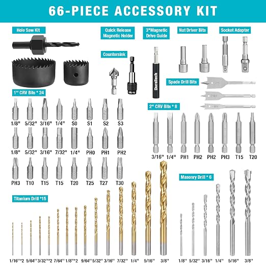 DURATECH Drill Bit Set, Metal Bits, Masonry Bits, Secure Organization, Quick - Image 2