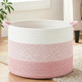 Artfeel 70L Large Cotton Rope Basket, Decorative Woven Blanket Storage by Artfeel