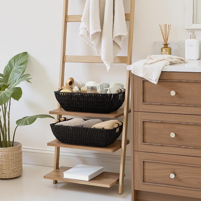 StorageWorks Large Wicker Storage Basket, Paper Rope Storage Baskets, Baskets - Image 6